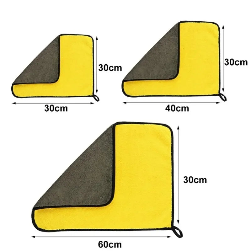 Microfiber Cleaning Towel Set for Car, Windows, and Dishes