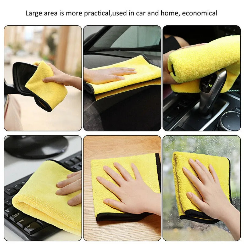Microfiber Cleaning Towel Set for Car, Windows, and Dishes
