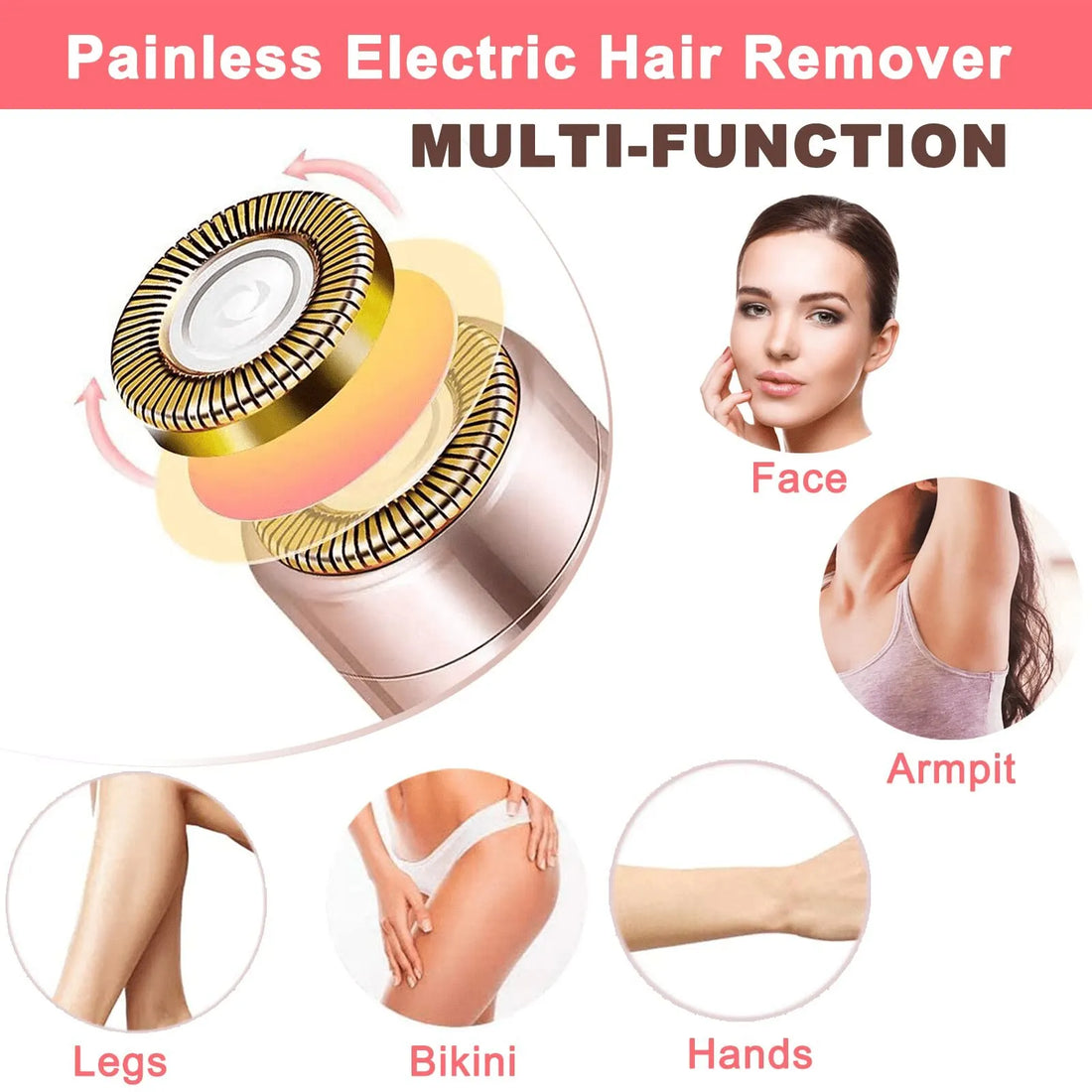 Lipstick Electric Hair Remover – Painless Facial Shaver for Women