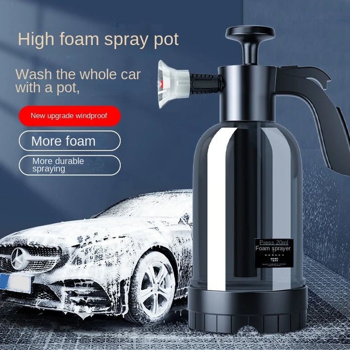 2L Hand Pump Foam Sprayer with 3 Nozzles for Car Cleaning