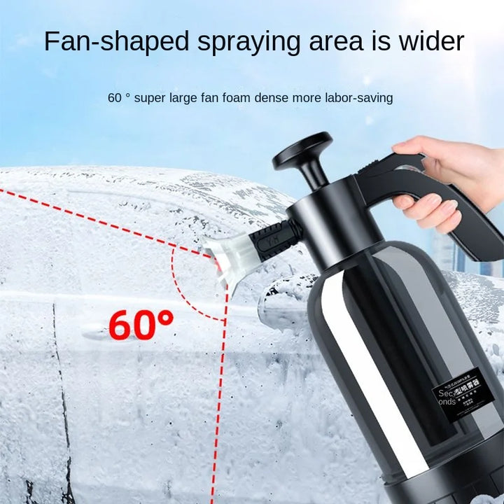 2L Hand Pump Foam Sprayer with 3 Nozzles for Car Cleaning
