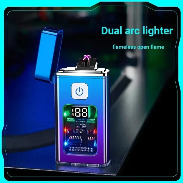 USB Rechargeable Electric Dual Arc Lighter for Camping & More