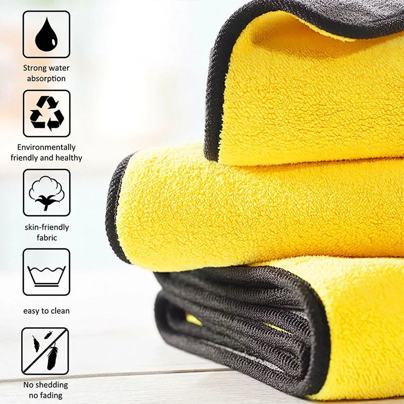 Microfiber Cleaning Towel Set for Car, Windows, and Dishes