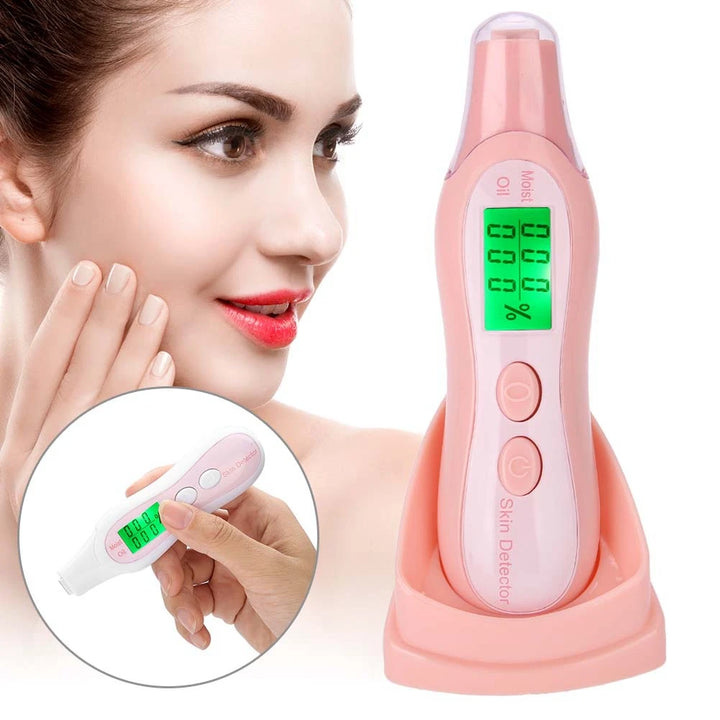 Digital Facial Skin Moisture & Oil Tester with LCD Display