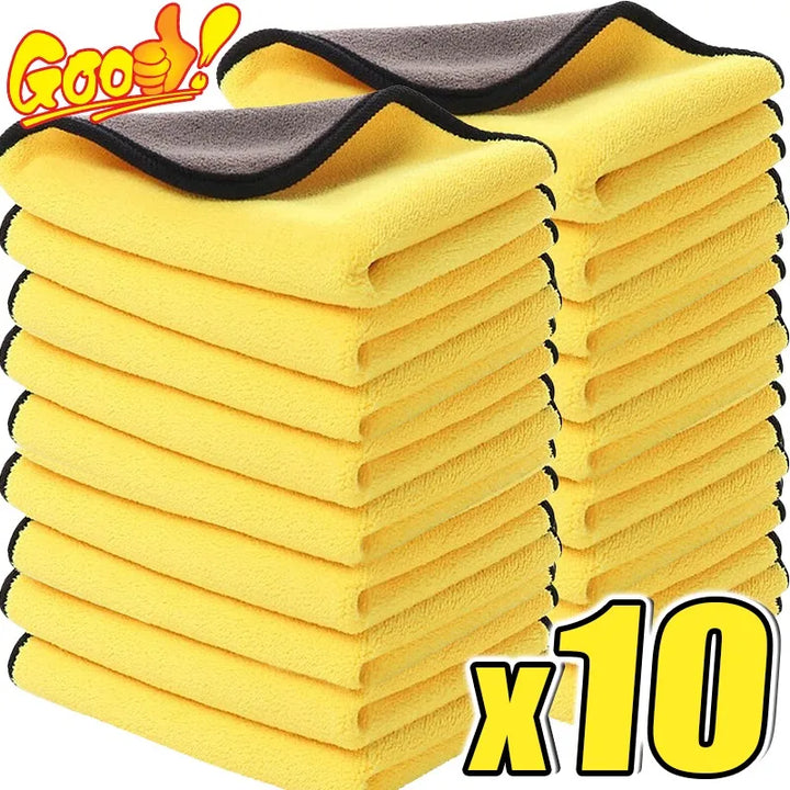 Microfiber Cleaning Towel Set for Car, Windows, and Dishes