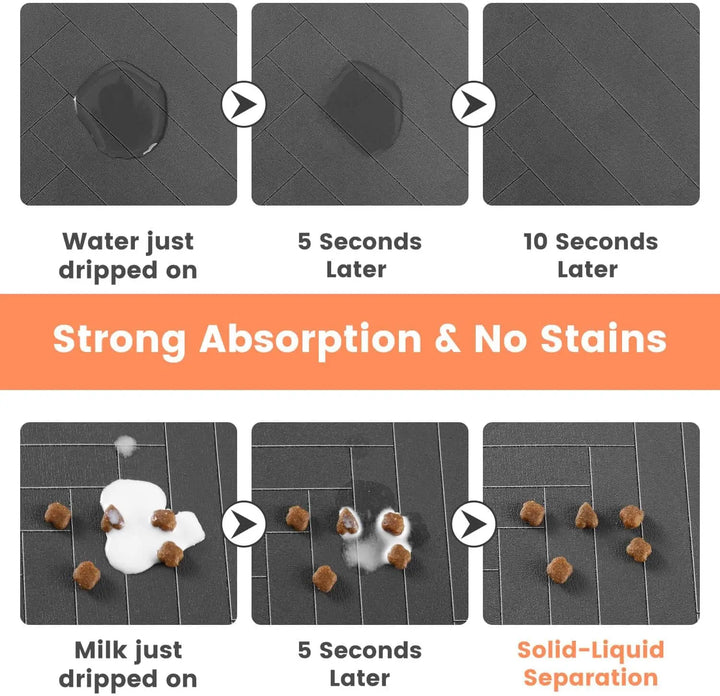 Waterproof Pet Feeding Mat – Absorbent Food & Water Placemat