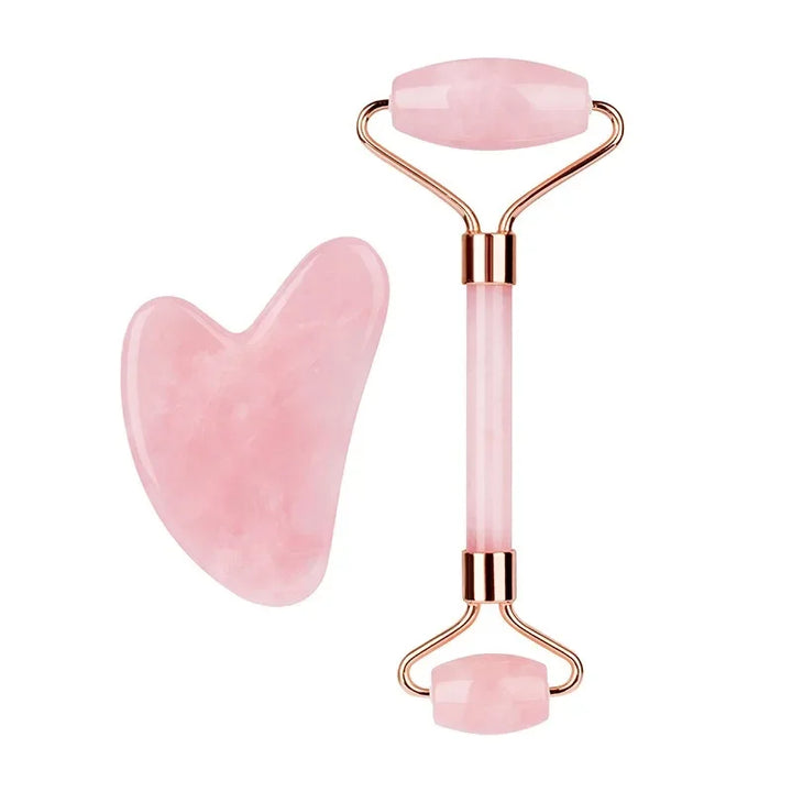 Face Roller & Gua Sha Set – Beauty Massager for Skin Lift