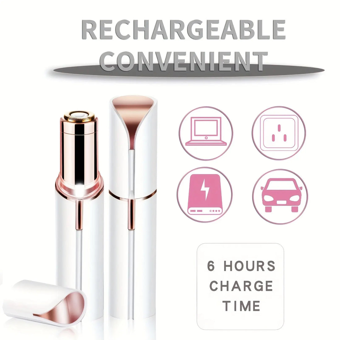 Lipstick Electric Hair Remover – Painless Facial Shaver for Women