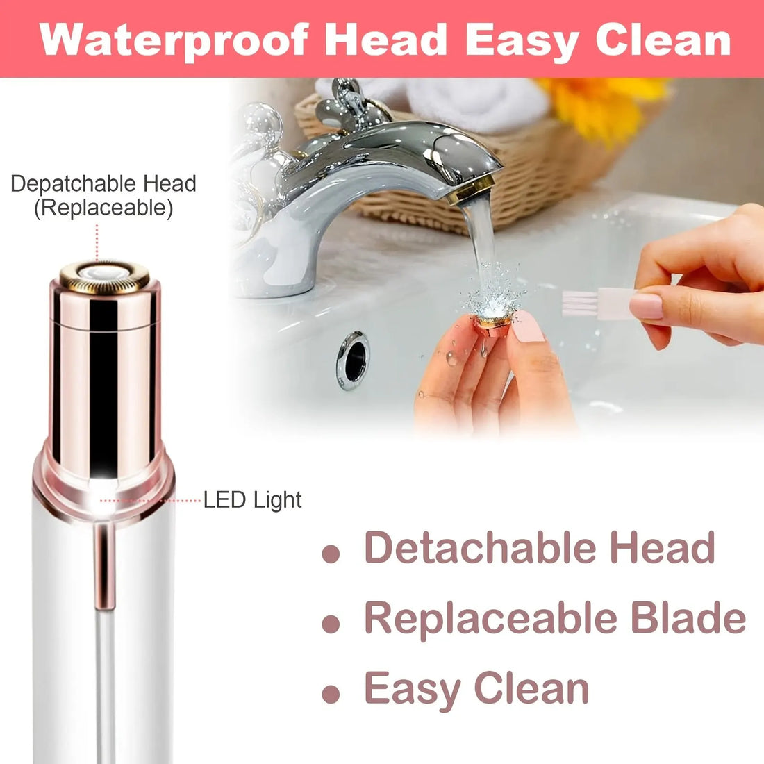 Lipstick Electric Hair Remover – Painless Facial Shaver for Women